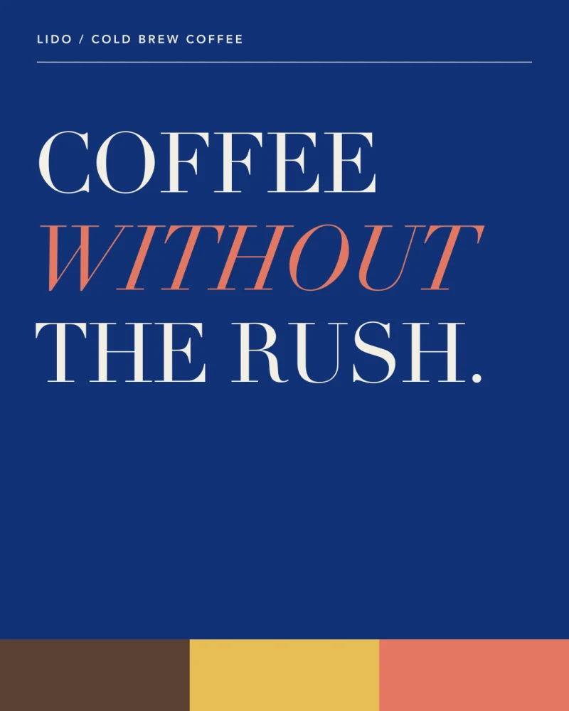Lido ad: Typography only