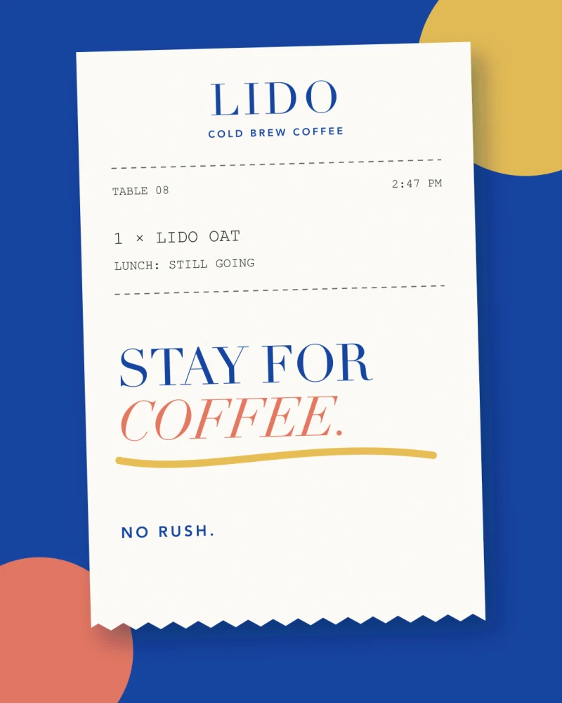 Lido ad: Native café artifact